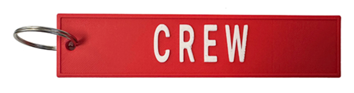 Image of3D Printed Crew Keyring (Red)