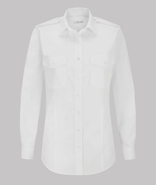 Image 3 of Ladies White Uniform Heritage Pilot Blouses - Long Sleeve