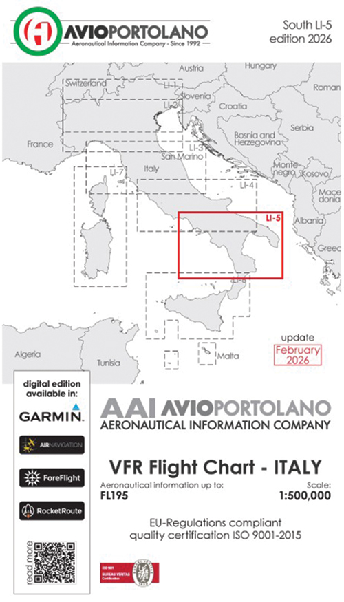 Image 4 of 2026 Italy Aerotouring VFR Flight Charts