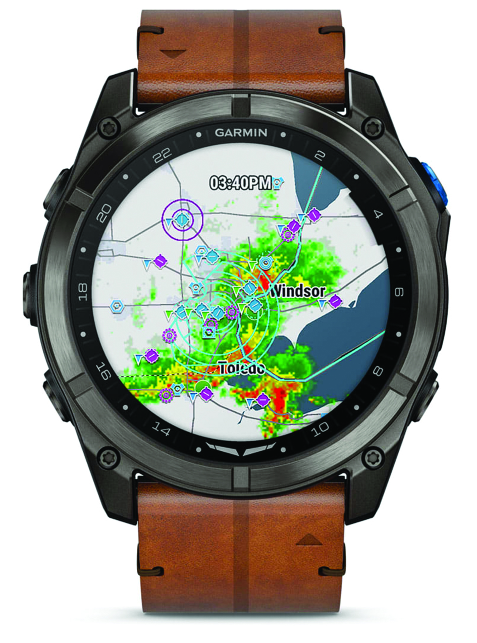 Image 7 of Garmin D2 Mach 2 Pro Aviation Smartwatch with Chestnut Leather Wristband