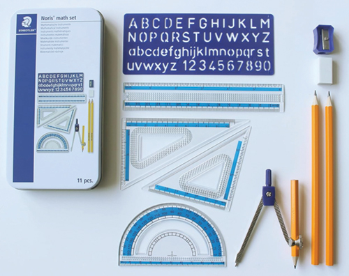 Image 1 of 11 Piece Mathematical Instrument Set