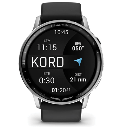 Image 11 of Garmin D2 Air X15 Aviator Smartwatch – Silver with Black Silicone Band