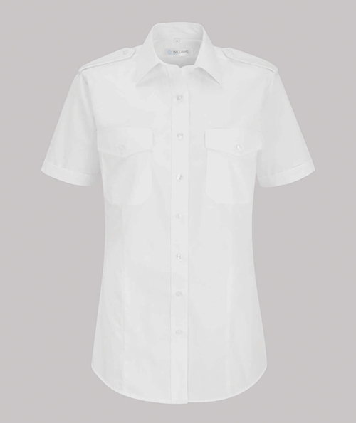 Image 0 of Ladies White Uniform Heritage Pilot Blouses - Short Sleeve