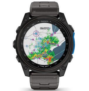 Garmin D2 Mach 2 Aviator Smartwatch 51mm Carbon Gray DLC Titanium with Vented Titanium Bracelet