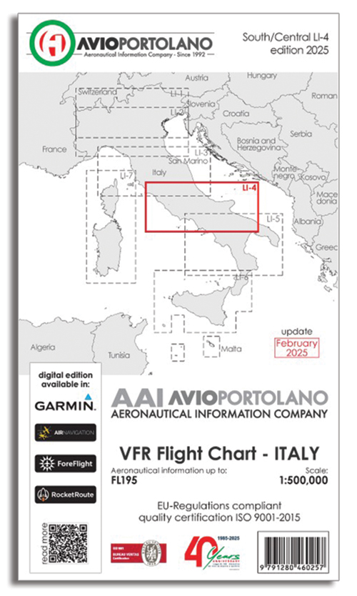 Image 3 of 2025 Italy Aerotouring VFR Flight Charts