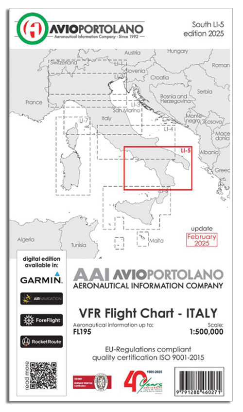 Image 4 of 2025 Italy Aerotouring VFR Flight Charts
