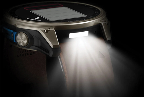 Image 2 of Garmin D2 Mach 2 Aviator Smartwatch 47mm Titanium with Oxford Brown Leather Band