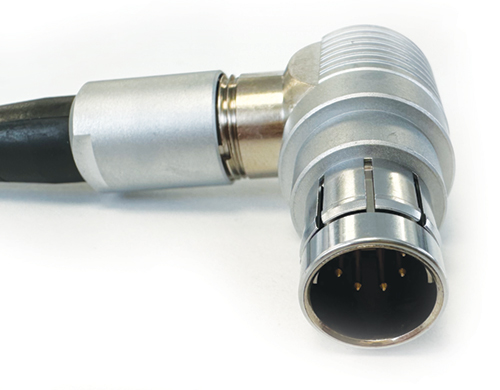Image 2 of Headset adaptor cable - 6 Pin Redel Socket to Right Angle Fischer Connector Plug