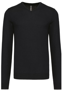 Mens Kariban V Neck Black Jumper