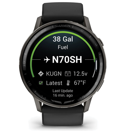 Image 5 of Garmin D2 Air X15 Aviator Smartwatch – Slate with Black Silicone Band