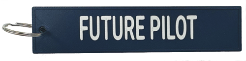 Image 0 of 3D Printed Future Pilot Keyring (Navy)