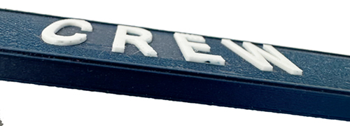 Image 2 of 3D Printed Crew Keyring (Navy)